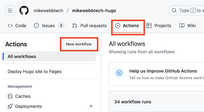 create a new workflow